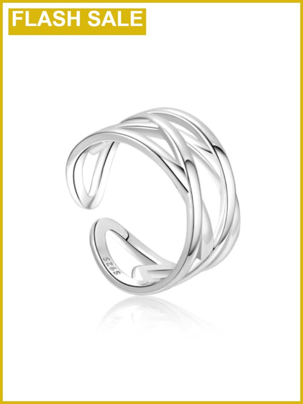 925 Sterling Silver Thumb Ring Open Adjustable Celtic Knot Band